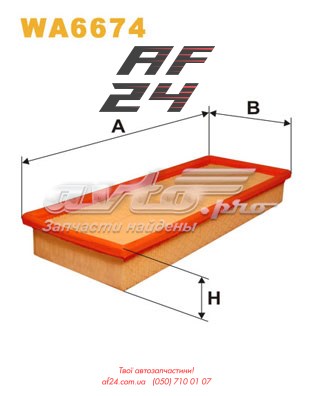 Елемент повітряного фільтра WA6674WIX WIX
