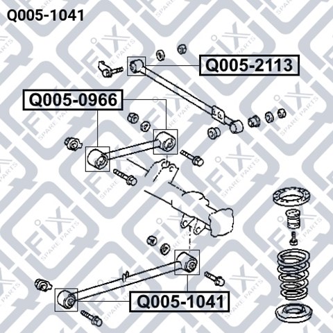 Сайлентблок задньої тяги Q0051041 Q-FIX