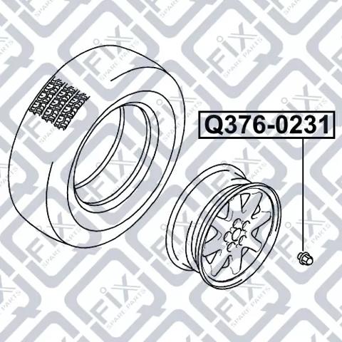 Q3760231 Q-fix Гайка колеса