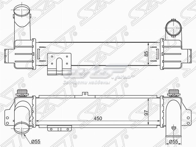 радіатор интеркуллера ST281904A160 радіатор интеркуллера ST281904A160
