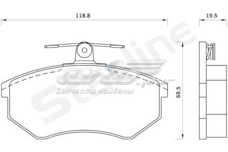 Купить BDS043 Starline Колодки тормозные