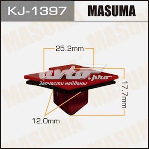 KJ1397 Masuma Клипса молдинга крыла