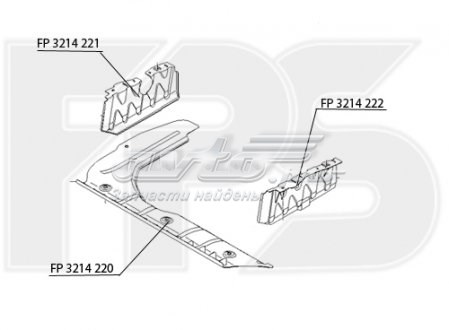 Захист двигуна, правий FP3214222 FPS