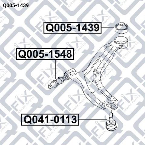 Сайлентблок передней подвески Q-fix Q0051439 цена, от 6.44 USD