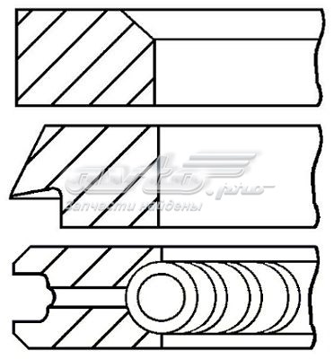 Кільця поршневі на 1 циліндр, 2-й ремонт (+0,50) 0810970700 GOETZE