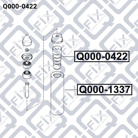 Отбойник амортизатора заднего Q0000422 Q-fix