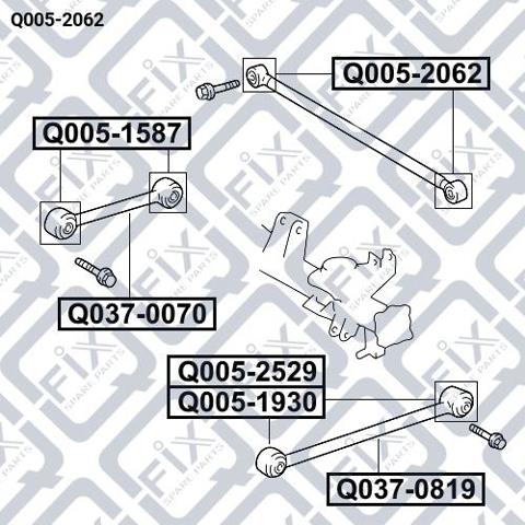 Сайлентблок тяги поперечной, задней подвески Q-fix Q0052062 цена, от 4.23 USD