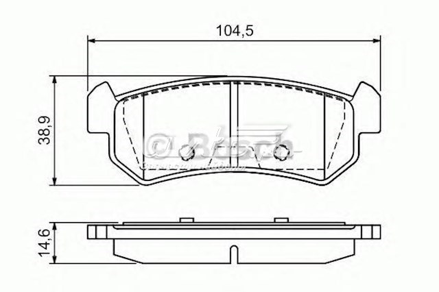 Задние тормозные колодки 986494133 Bosch