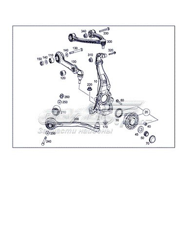 Сайлентблок нижнего переднего рычага  MERCEDES A2223331500