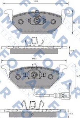 Передние тормозные колодки FO687781 Fomar Roulunds