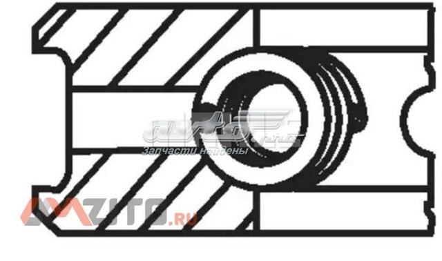 Кільця поршневі комплект на мотор, STD. 04018N0 MAHLE