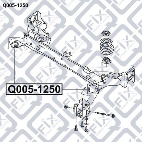 Сайлентблок задней балки Q0051250 Q-fix