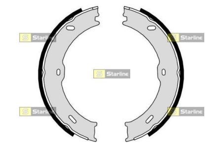 BC09710 Starline Тормозные колодки ручника