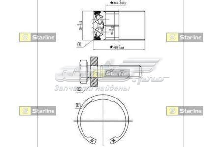 Подшипник ступицы SLO03449 Starline