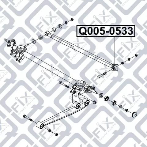 Сайлентблок тяги поперечной, задней подвески Q-fix Q0050533 цена, от 5.04 USD