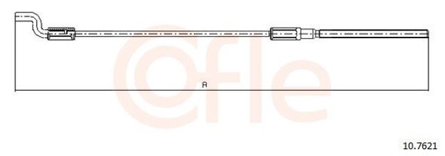 Трос стоянкового гальма проміжний 107621 COFLE