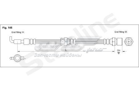 Шланг гальмівний задній, правий HAF1201 STARLINE