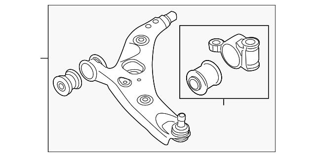 Левый рычаг передней нижней подвески Mazda KB7W34350H цена, от 112.49 USD
