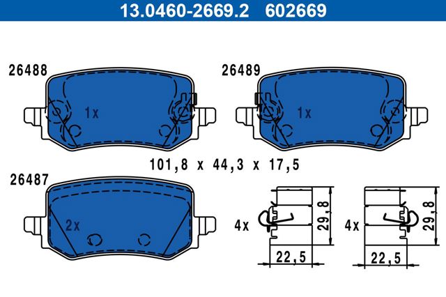 Колодки дисковые  ATE 13046026692 цена, от 65.02 USD