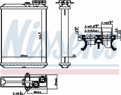 Radiador de aire acondicionado 707102 NISSENS