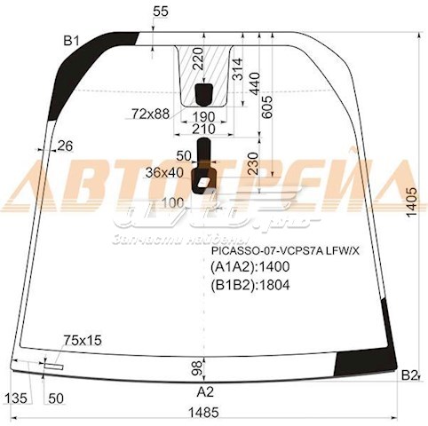 Лобовое стекло PICASSO07VCPS7ALFWX XYG