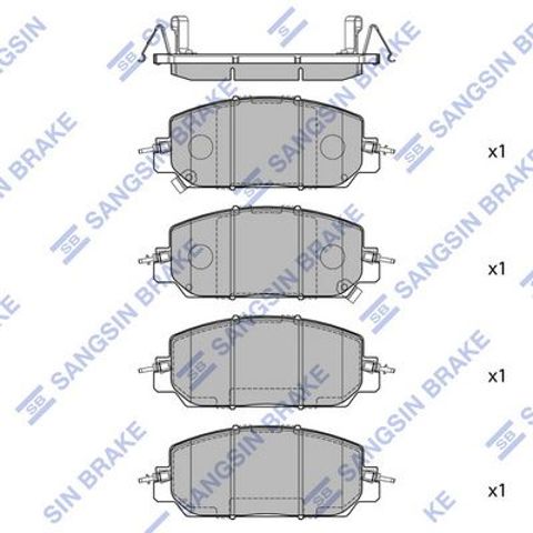 SP4176 Sangsin Колодки передние