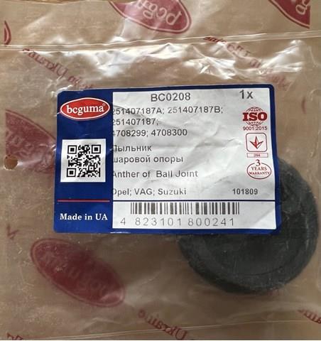 Пыльник опоры шаровой нижней Bcguma BC0208 цена, от 0.71 USD