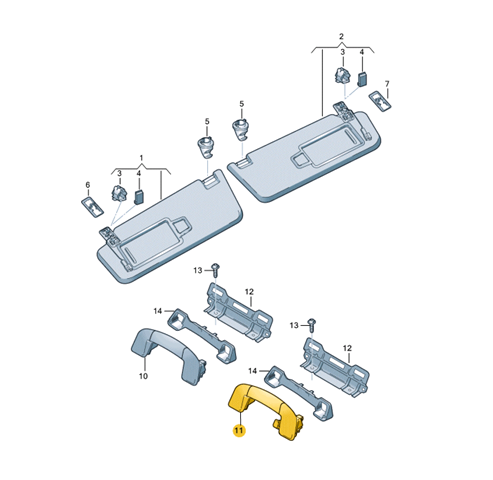 3G0857643BRM5 VAG Поручни (держатели) и крючок для одежды