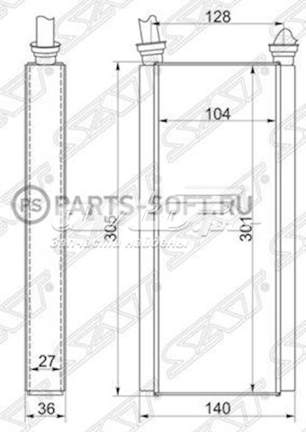 Радиатор печки STHD663950 SAT