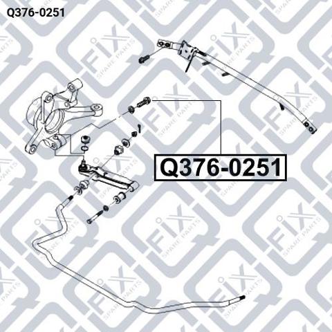 Q3760251 Q-fix Болт крепления переднего рычага, нижнего