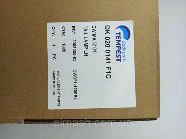 Задняя левая фара Tempest 0200141F1C цена, от 14.11 USD