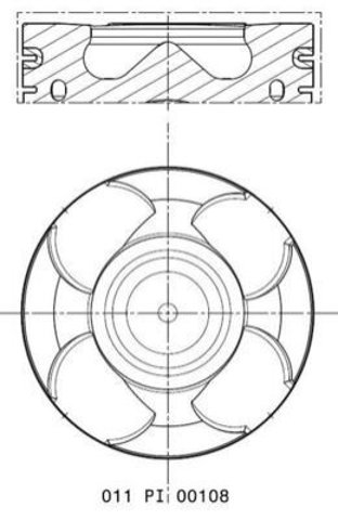011PI00108001 Mahle Original Поршня, 2-й ремонт