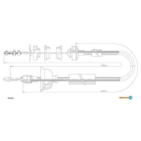 Тросик зчеплення 350121 ADRIAUTO