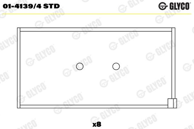 0141394STD Glyco Комплект подшипников скольжения