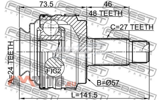 ШРКШ зовнішній задній 1910E87A48R FEBEST