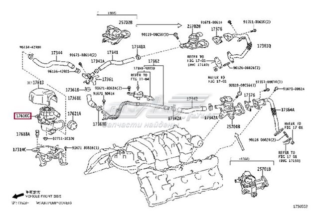 Насос повітряний 176100C040 TOYOTA