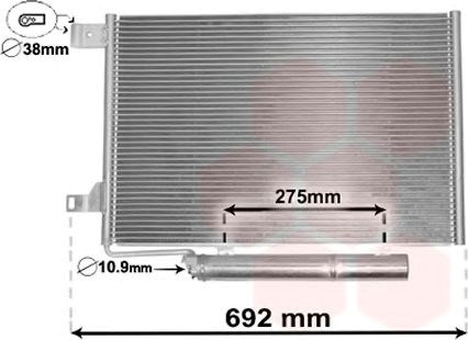 30015386 VAN Wezel radiador de aparelho de ar condicionado