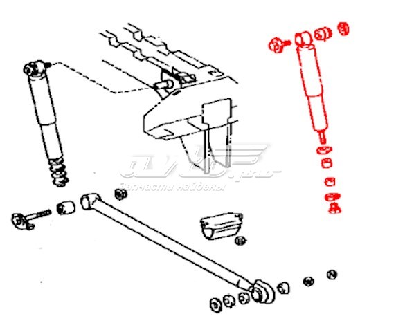 4853180661 Toyota amortecedor traseiro