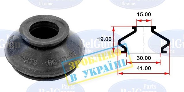 Пыльник опоры шаровой нижней BG0102 Belgum