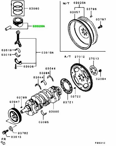 Поршень (комплект на мотор), 2-й ремонт (+0,50) PK0860043NNMFC50 Ever Power