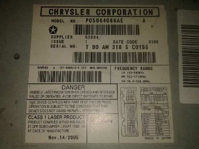 Купить P05064066AD Chrysler 
