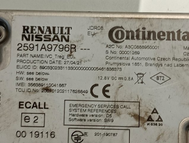  Renault (RVI) 2591A9796R