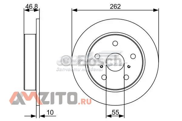 Тормозные диски 0986479V55 Bosch