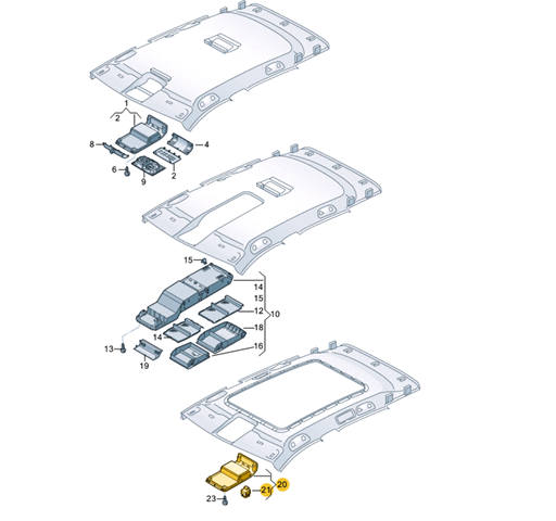 Обивка кузова VAG 5NN867591RM5 цена, от 73.02 USD