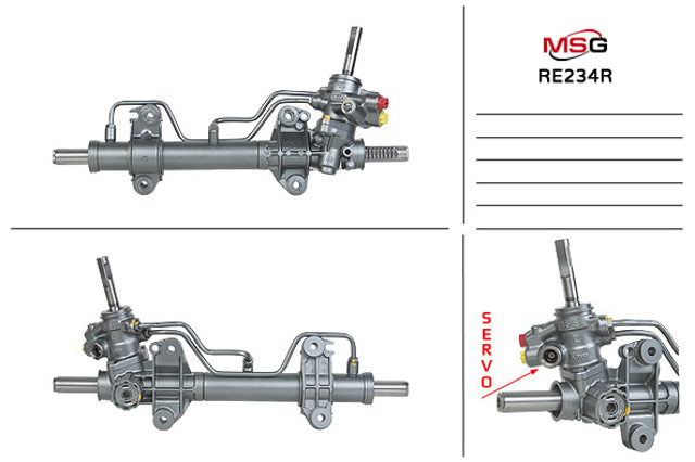 Реечный рулевой механизм MSG Rebuilding RE234R цена, от 133.63 USD