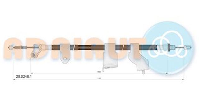 Трос ручного гальма задній, правий 2802481 ADRIAUTO