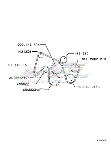 Натяжна планка поліклинового ременя 1345A078 MITSUBISHI