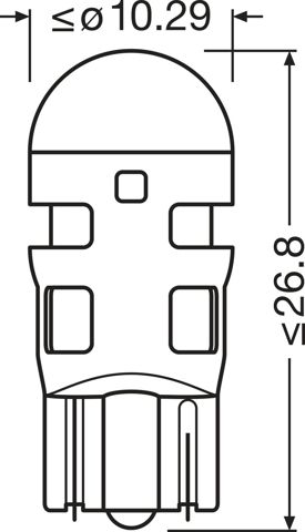 Лампочка освещения салона 2825DWP2BL Osram