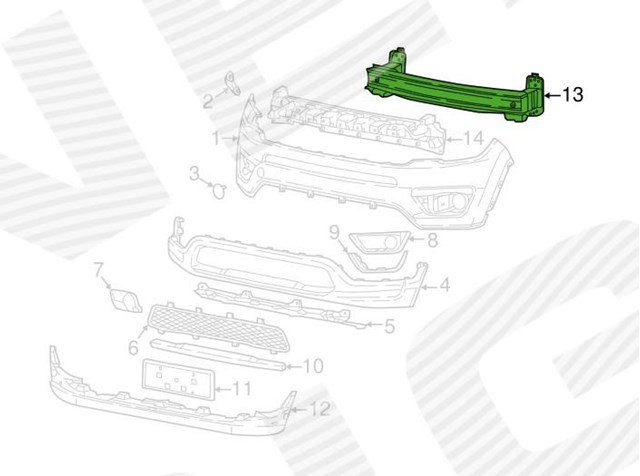Купить PCR44083A Signeda Буфер бампера переднего