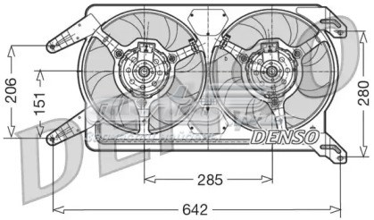 Ventilador, refrigeración del motor DER01012 DENSO